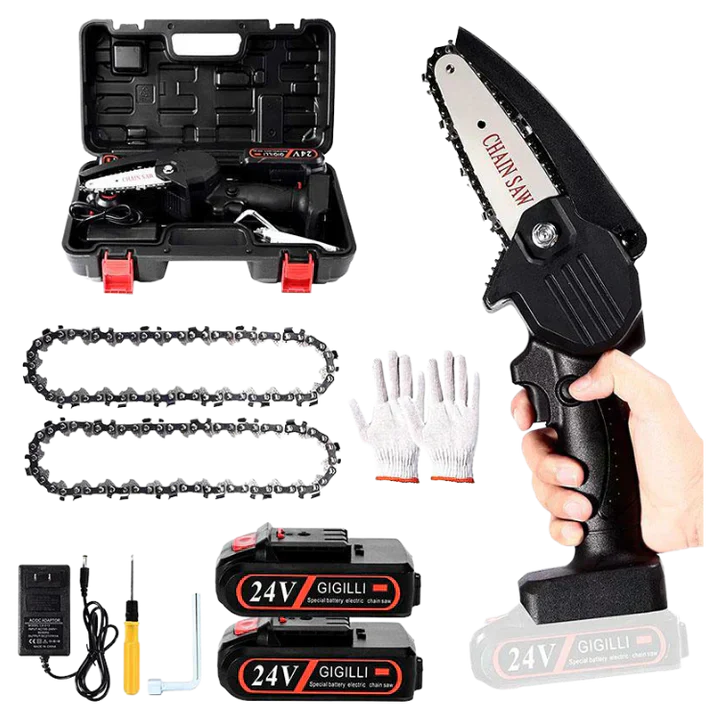 Chandni Upgraded 24V Mini Chainsaw (Two Batteries)