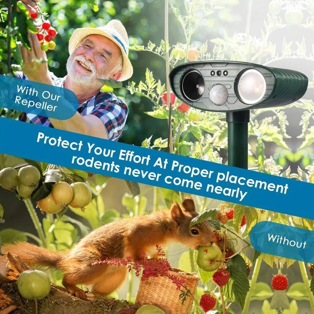 Chandni Solar Ultrasonic Chipmunk Repeller – Outdoor Rodent Deterrent Device