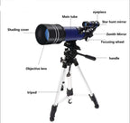 Chandni Space Telescope Pro for Beginners Equipped with 150X magnification and 3X Barlow lens Blue
