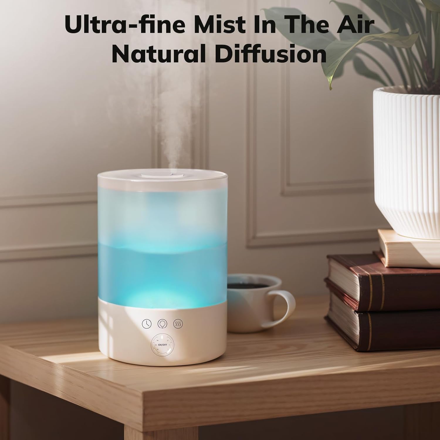 Chandni Ultrasonic Cool Mist Humidifier – Large Room Air Humidifier by Pure Enrichment