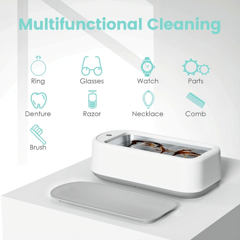 Chandni Ultrasonic Jewelry Cleaner – Portable Sonic Cleaning Machine for Rings, Glasses & Watches