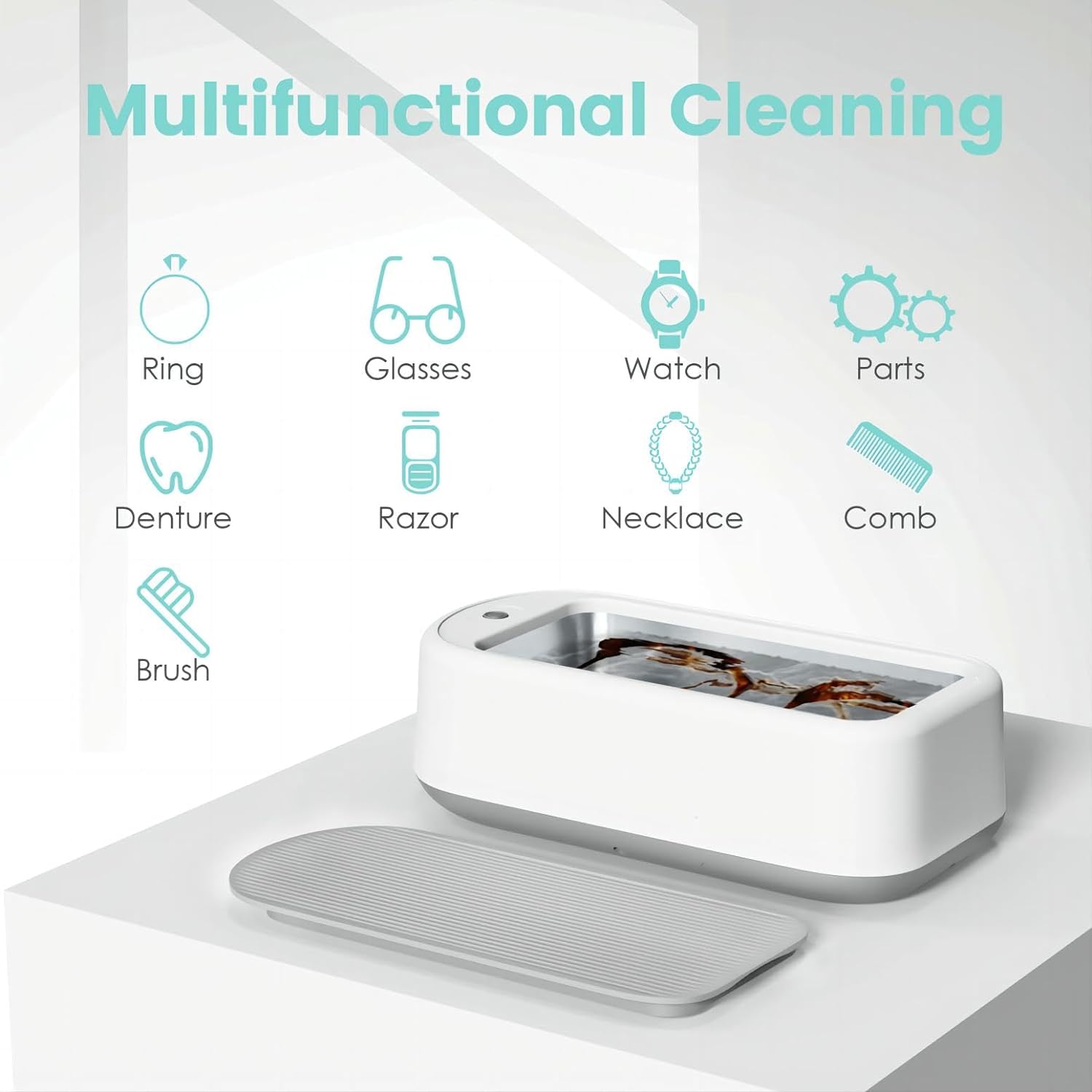 Chandni Ultrasonic Jewelry Cleaner – Portable Sonic Cleaning Machine for Rings, Glasses & Watches