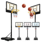 Chandni Wheeled Portable Outdoor Basketball Hoop Set 4.4-10 FT