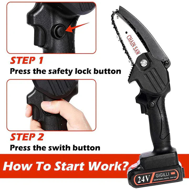Chandni Upgraded 24V Mini Chainsaw (Two Batteries)