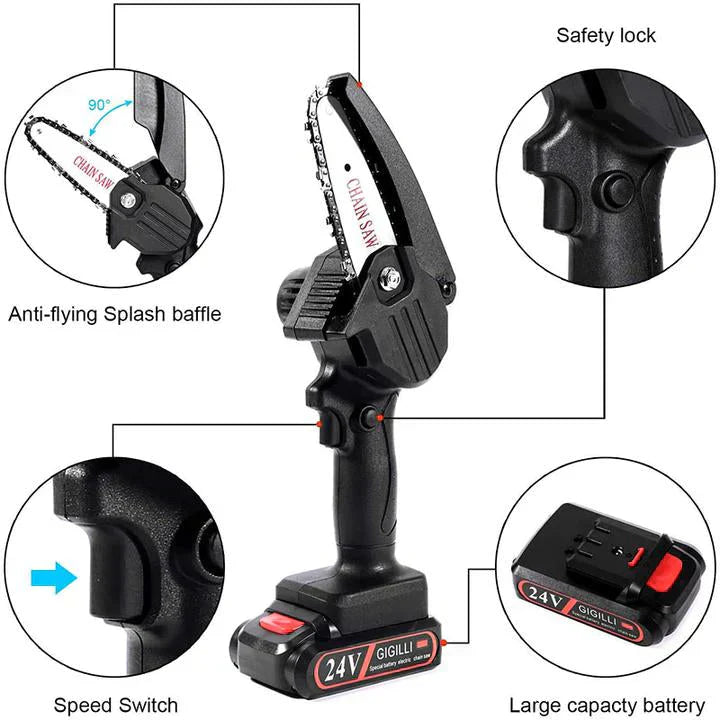 Chandni Upgraded 24V Mini Chainsaw (Two Batteries)