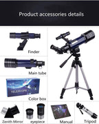 Chandni Space Telescope Pro for Beginners Equipped with 150X magnification and 3X Barlow lens Blue