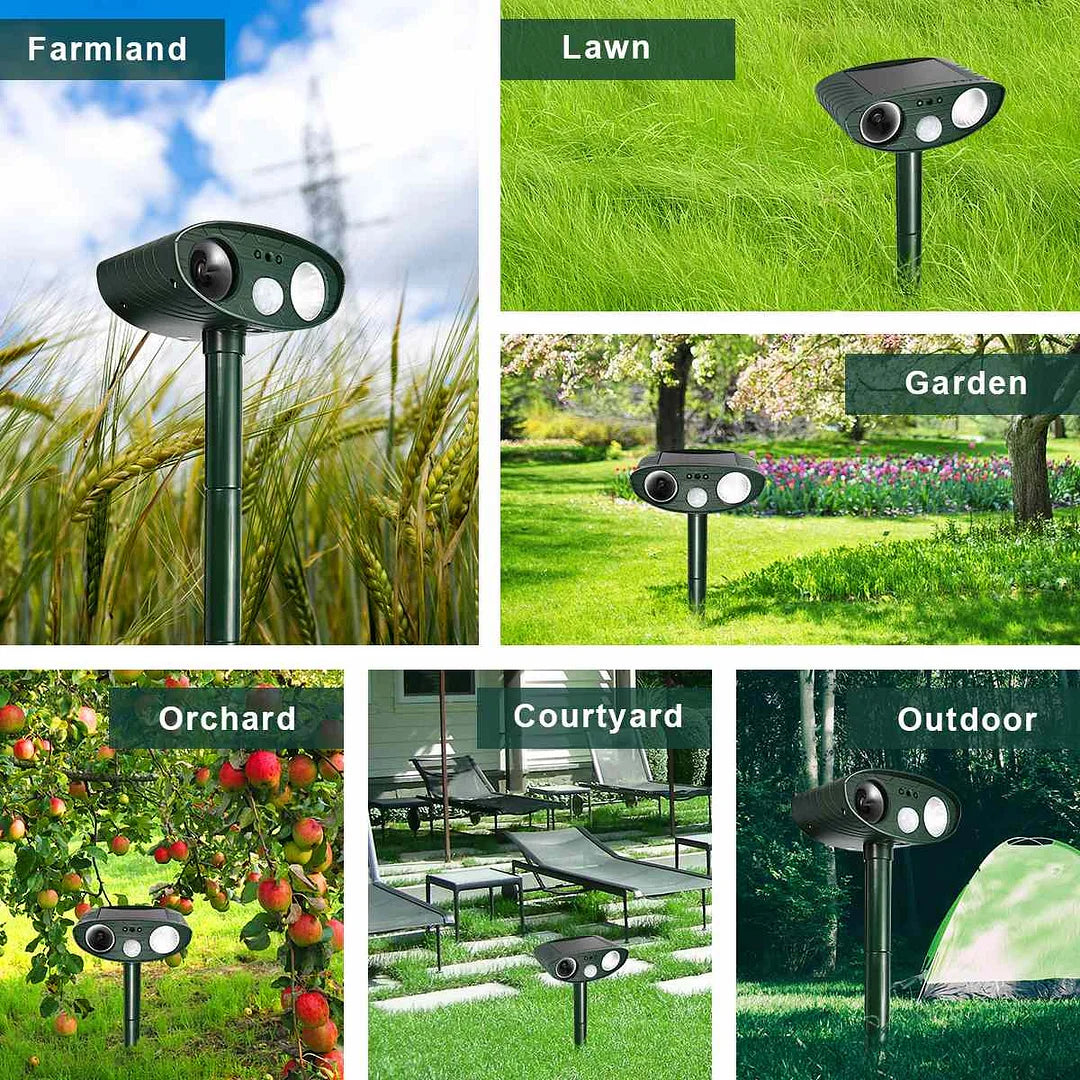 Chandni Ultrasonic Solar Deer Repeller – Motion Sensor Animal Deterrent for Garden & Yard