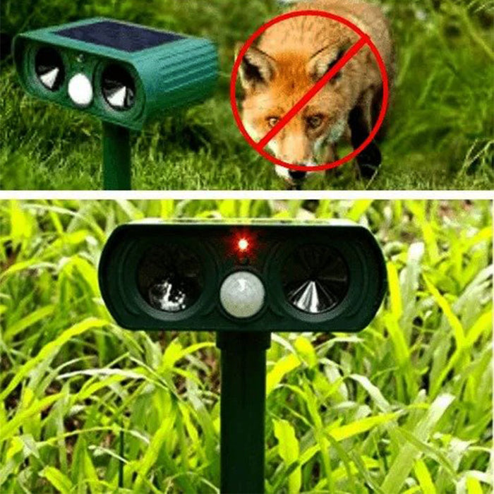 Chandni Solar Ultrasonic Fox Deterrent – Motion-Activated Animal Repeller for Garden, Lawn & Outdoor