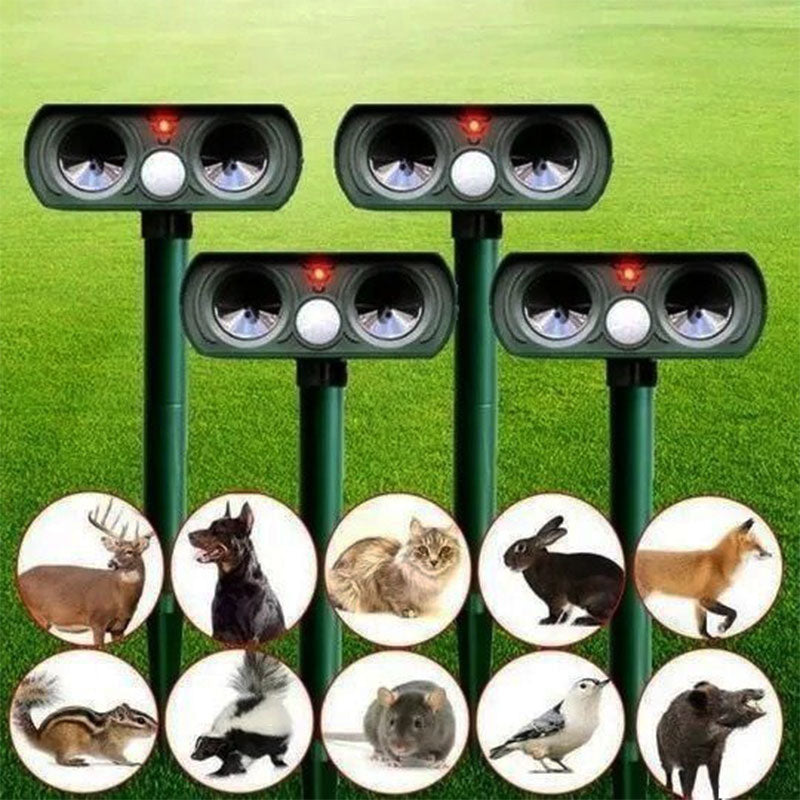 Chandni Solar-Powered Ultrasonic Animal Repeller – Motion-Activated Pest Control for Garden, Lawn & Yard
