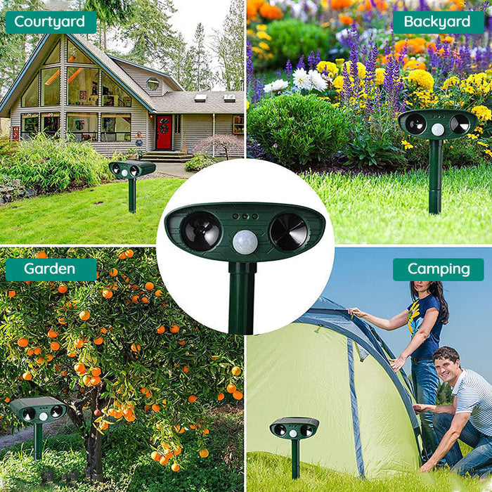 Chandni Solar Ultrasonic Fox Deterrent – Motion-Activated Animal Repeller for Garden, Lawn & Outdoor