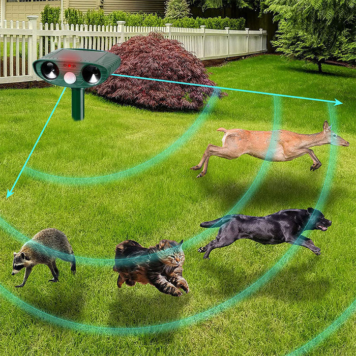 Chandni Solar-Powered Ultrasonic Animal Repeller – Motion-Activated Pest Control for Garden, Lawn & Yard