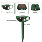 Chandni Solar Powered Ultrasonic Rabbit Repeller – Humane Garden Protection with Flashing Light