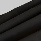 Square Neck Puff Sleeve Panel Knit Dress Black Color