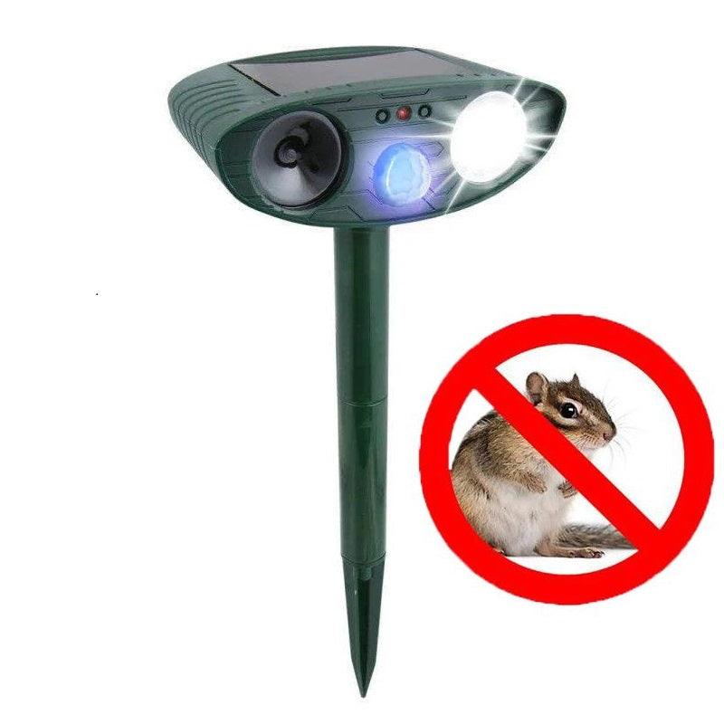 Chandni Solar Powered Ultrasonic Rabbit Repeller – Humane Garden Protection with Flashing Light