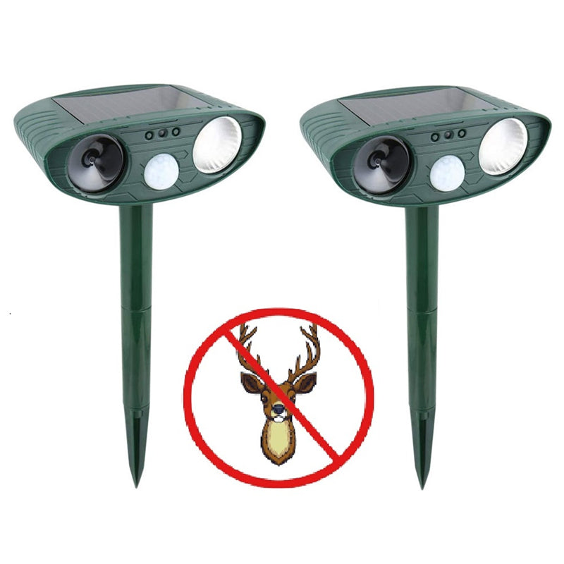 Chandni Solar Powered Ultrasonic Deer Repellent – Motion Sensor Animal Deterrent for Garden, Lawn & Yard Protection