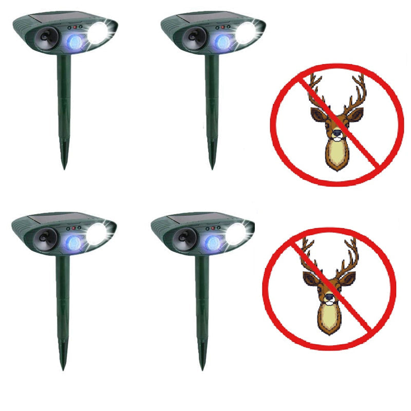 Chandni Solar Powered Ultrasonic Deer Repellent – Motion Sensor Animal Deterrent for Garden, Lawn & Yard Protection