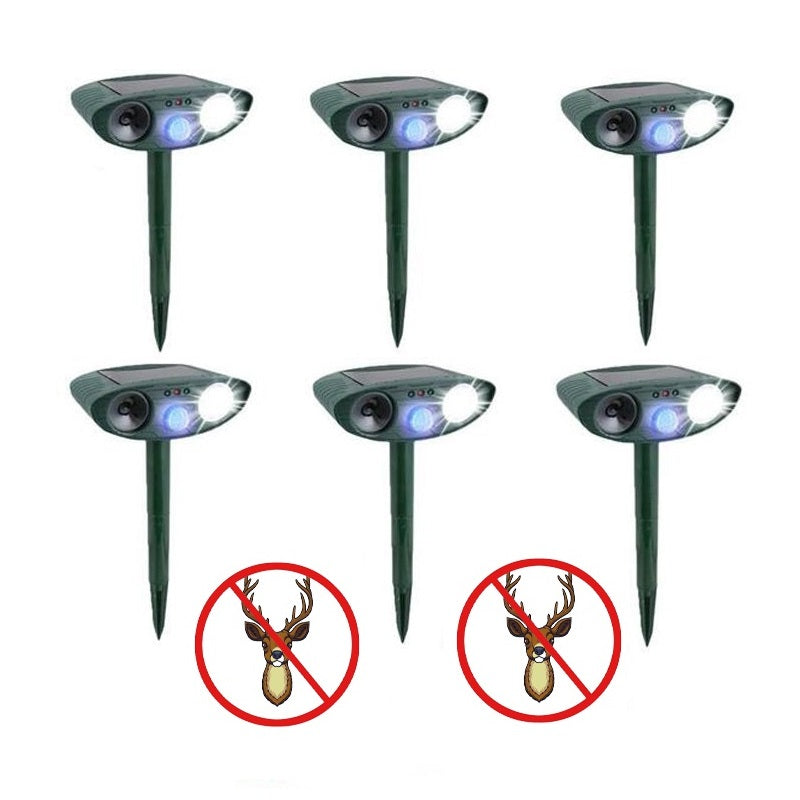 Chandni Solar Powered Ultrasonic Deer Repellent – Motion Sensor Animal Deterrent for Garden, Lawn & Yard Protection