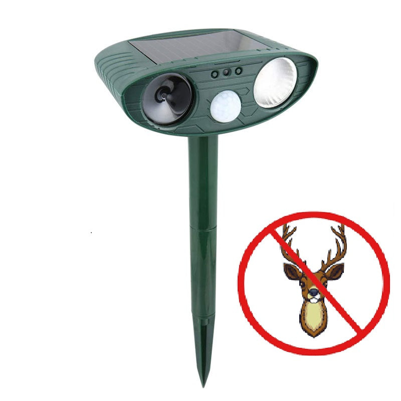 Chandni Solar Powered Ultrasonic Deer Repellent – Motion Sensor Animal Deterrent for Garden, Lawn & Yard Protection