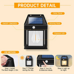 Chandni Solar Wall Lamp Outdoor, Set of 2