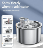 Chandni Stainless Steel Cat Water Fountain with Filter and Sensor