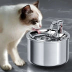 Chandni Stainless Steel Cat Water Fountain with Filter and Sensor