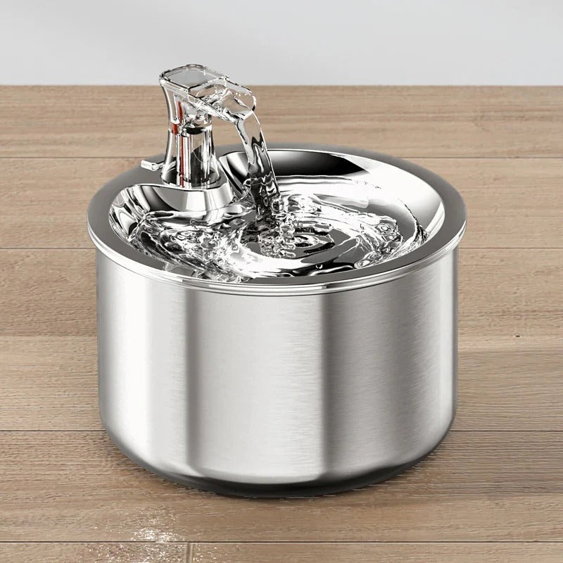 Chandni Stainless Steel Cat Water Fountain with Filter and Sensor
