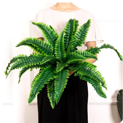 Chandni UV Resistant Artificial Boston Fern – Lifelike Outdoor & Indoor Hanging Plant