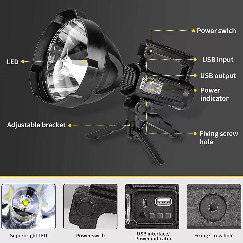 Chandni Super Bright LED Searchlight Handheld Flashlight