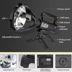 Chandni Super Bright LED Searchlight Handheld Flashlight