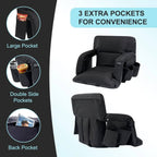 Chandni Stadium Seat with Heat & Back Support – Portable Padded Bleacher Cushion Chair