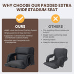 Chandni Stadium Seat with Heat & Back Support – Portable Padded Bleacher Cushion Chair