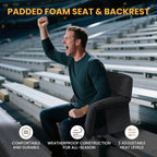 Chandni Stadium Seat with Heat & Back Support – Portable Padded Bleacher Cushion Chair
