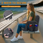 Chandni Stadium Seat with Heat & Back Support – Portable Padded Bleacher Cushion Chair