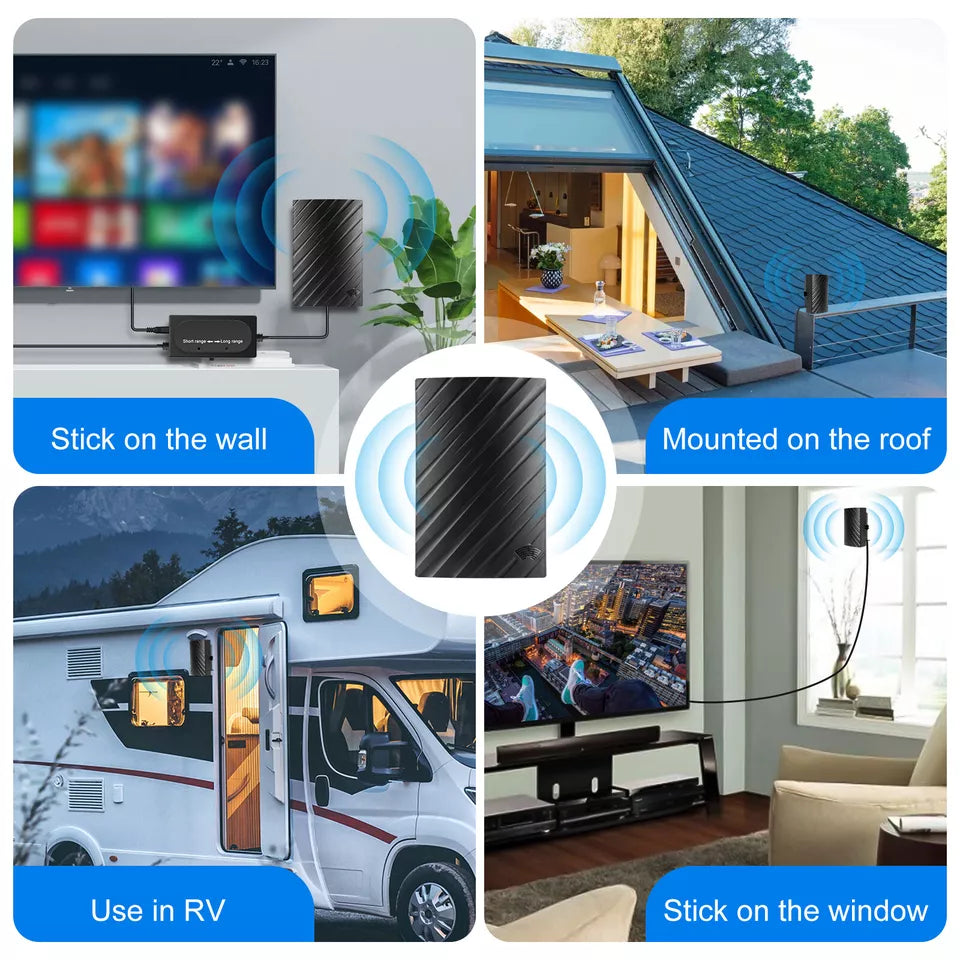 Chandni Upgraded 500 Miles Indoor Digital TV Antenna HDTV Amplified 4K UHF VHF